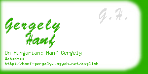 gergely hanf business card